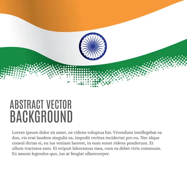 Fondo vectorial con bandera india — Vector de stock