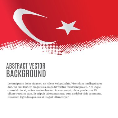 Türk bayrağı ile vektör arka plan