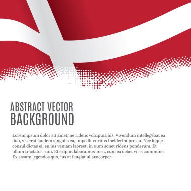 Vector background with Danish flag clipart