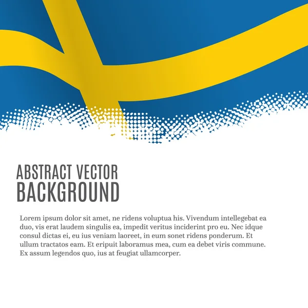 Vektorové pozadí s švédská vlajka — Stockový vektor