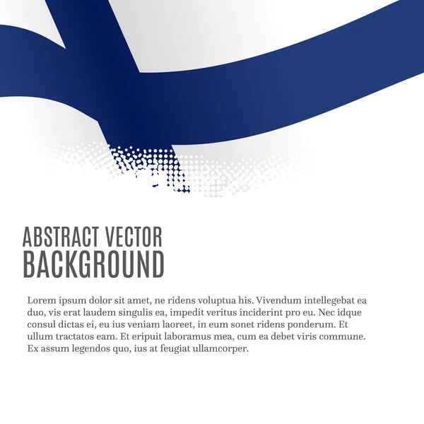 Fondo vectorial con bandera finlandesa — Vector de stock