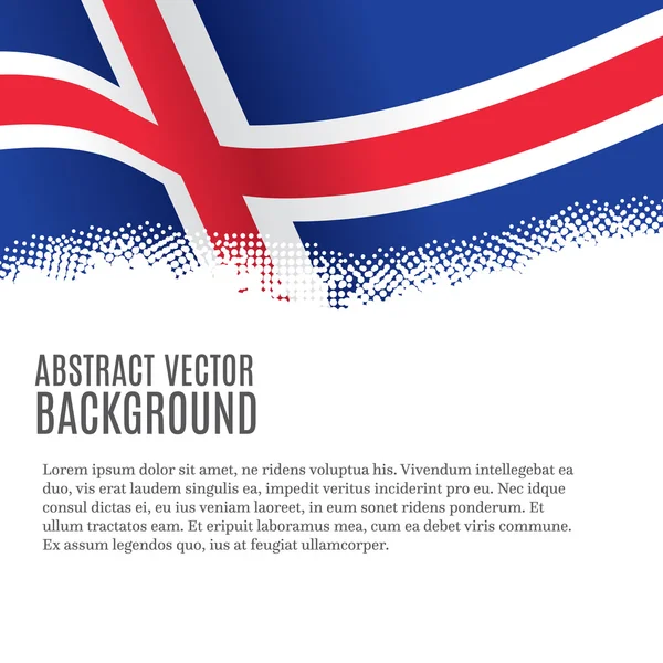 矢量背景与冰岛国旗 — 图库矢量图片