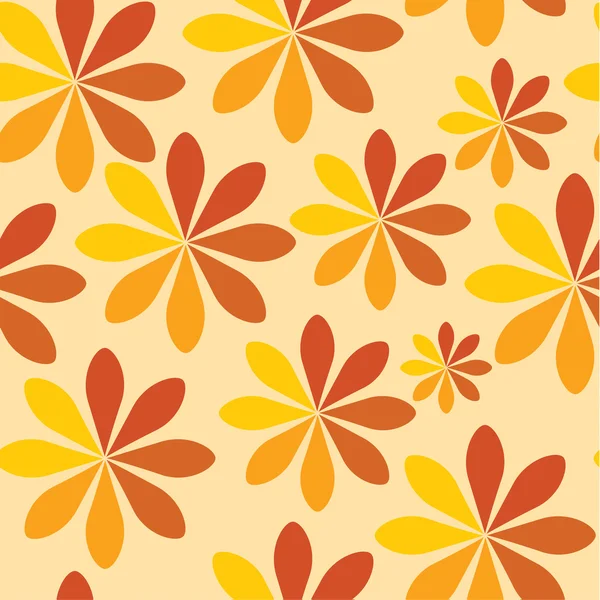 Fond floral orange — Image vectorielle