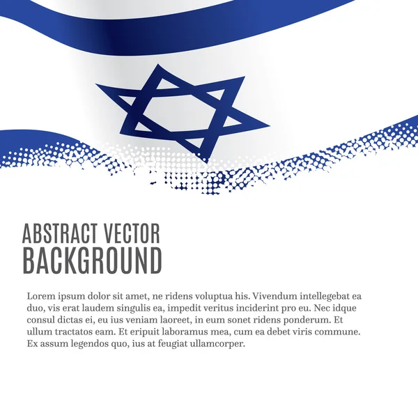 Fondo con bandera de Israel — Vector de stock