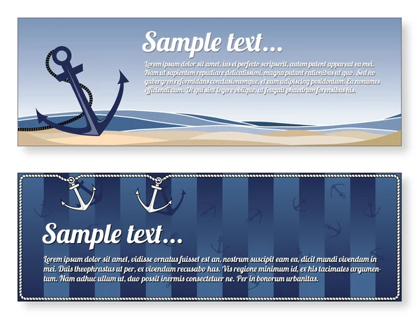 Banderas marinas para arte conceptual, sitio web, impresiones, anuncios — Foto de stock gratuita