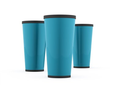 Beyaz arka plan üzerinde izole fast food Kupası