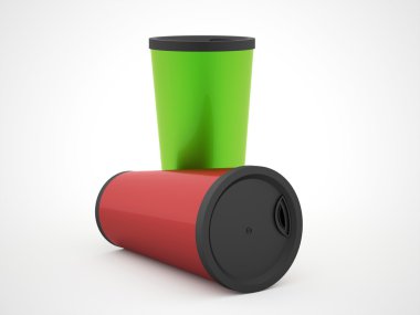 Beyaz arka plan üzerinde izole fast food Kupası