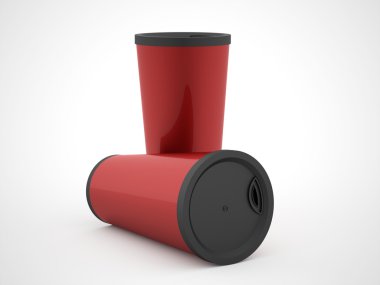 Beyaz arka plan üzerinde izole fast food Kupası