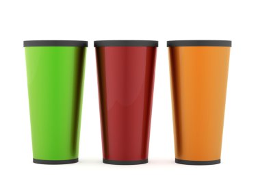 Beyaz arka plan üzerinde izole fast food Kupası