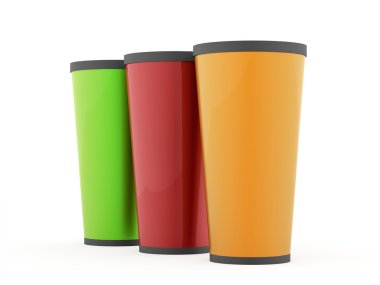 Beyaz arka plan üzerinde izole fast food Kupası