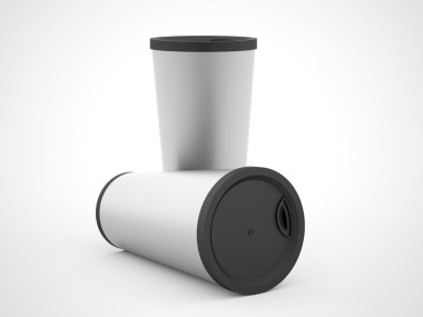 Beyaz arka plan üzerinde izole fast food Kupası