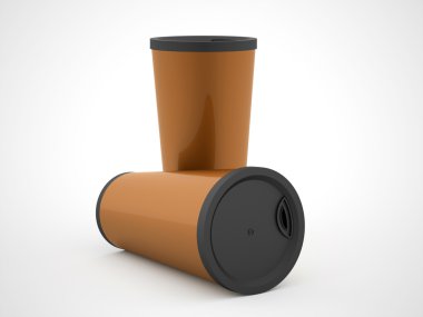 Beyaz arka plan üzerinde izole fast food Kupası