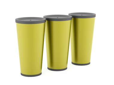 Beyaz arka plan üzerinde izole fast food Kupası