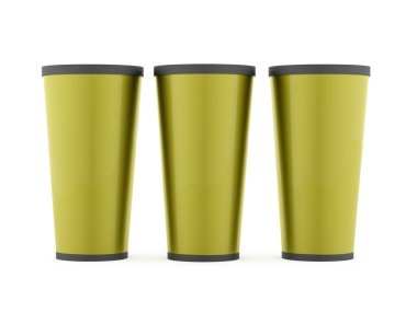 Beyaz arka plan üzerinde izole fast food Kupası