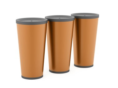 Beyaz arka plan üzerinde izole fast food Kupası