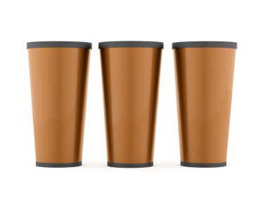 Beyaz arka plan üzerinde izole fast food Kupası