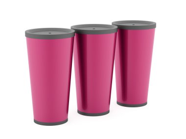 Beyaz arka plan üzerinde izole fast food Kupası