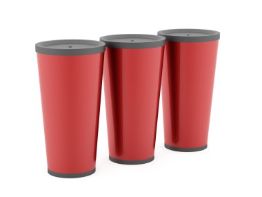 Beyaz arka plan üzerinde izole fast food Kupası