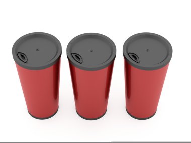 Beyaz arka plan üzerinde izole fast food Kupası
