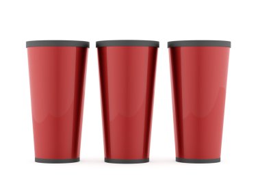 Beyaz arka plan üzerinde izole fast food Kupası