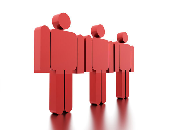 Abstract man figure rendered on white background