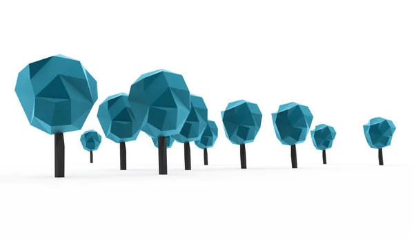 Abstracte bomen concept weergegeven op witte achtergrond geïsoleerd — Stockfoto