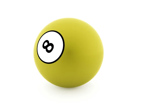 Eight Ball op een effen witte achtergrond — Stockfoto