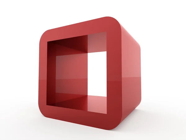 Concepto abstracto de cubos geométricos renderizado — Foto de Stock