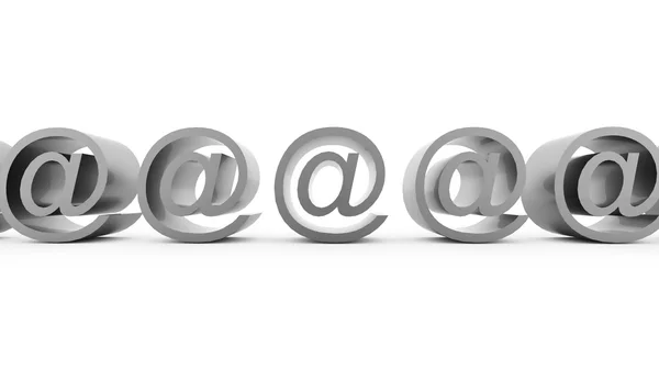E-Mail-Symbole auf weißem Hintergrund. — Stockfoto