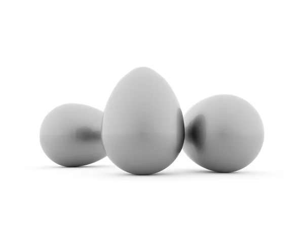 在白色背景上分离的蛋 — 图库照片