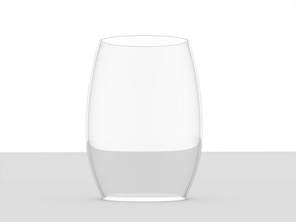 Transparent glass cups on white background — Stock Photo, Image