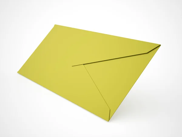 Concept de lettre d'enveloppe rendu sur blanc — Photo