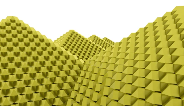 Conceito de cubos de pirâmide renderizado — Fotografia de Stock