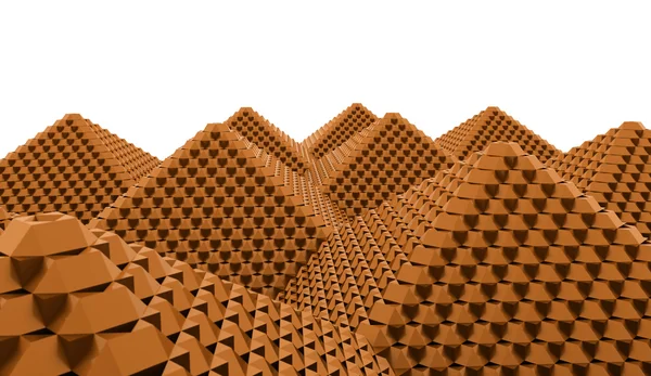 Concetto di cubi piramidali reso — Foto Stock