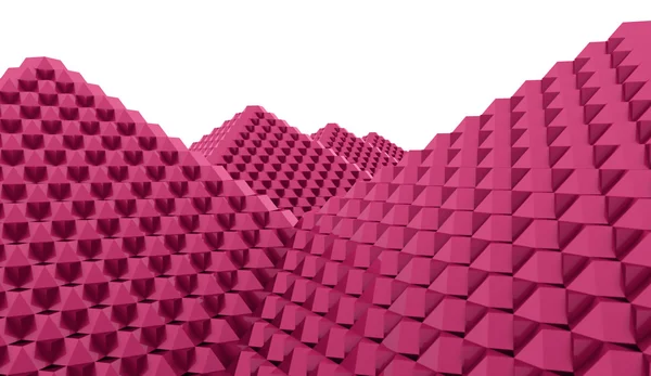 Conceito de cubos de pirâmide renderizado — Fotografia de Stock