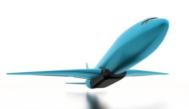 Beyaz arka plan üzerinde izole uçak