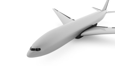 Gümüş uçak izole  