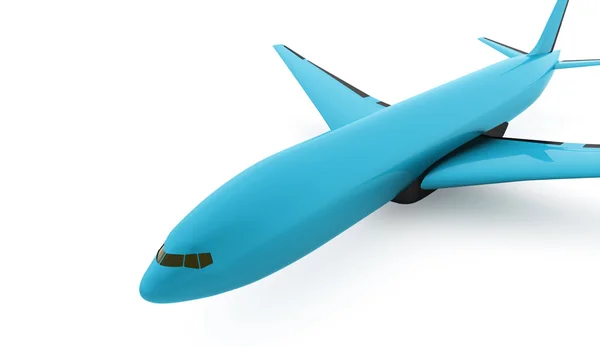 Blue aeroplane isolated — Stock Photo, Image