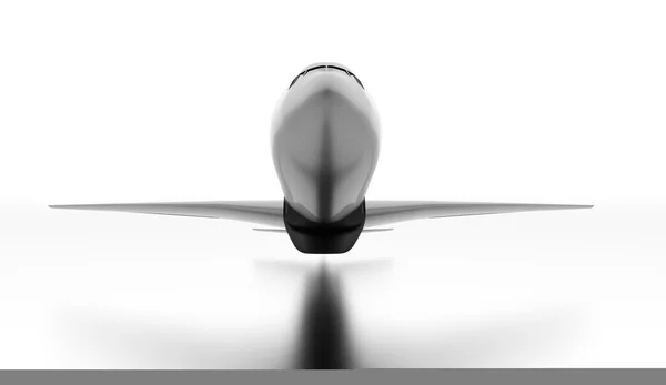 Gümüş uçak izole — Stok fotoğraf