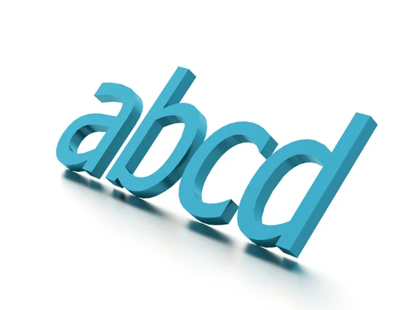 Conceito de alfabeto renderizado em fundo branco — Fotografia de Stock