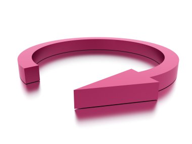 İşlenen yuvarlak iş ok simgesi