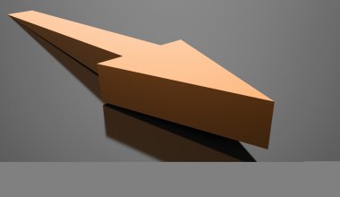 İş ok kavramı arka plan render 