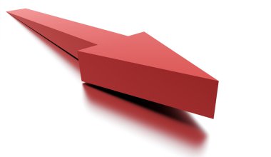 İş ok kavramı arka plan render 