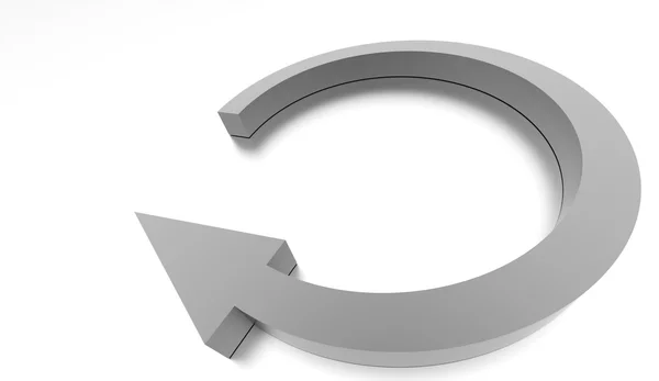 Round business arrow icon rendered — Stock Photo, Image