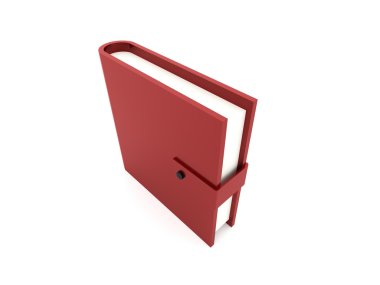 İşlenmiş kırmızı ofis buletins kitaplar