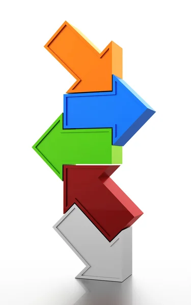 Icono de flechas de negocio simple renderizado — Foto de Stock