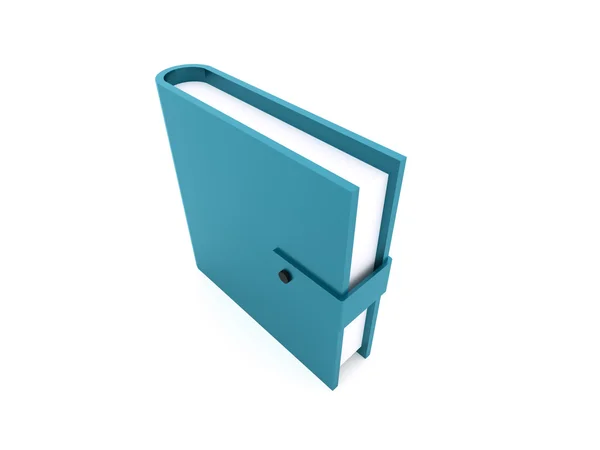 Escritório azul buletins livros prestados — Fotografia de Stock