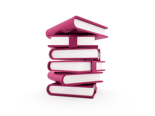 Libros de boletines de oficina rosa renderizados —  Fotos de Stock
