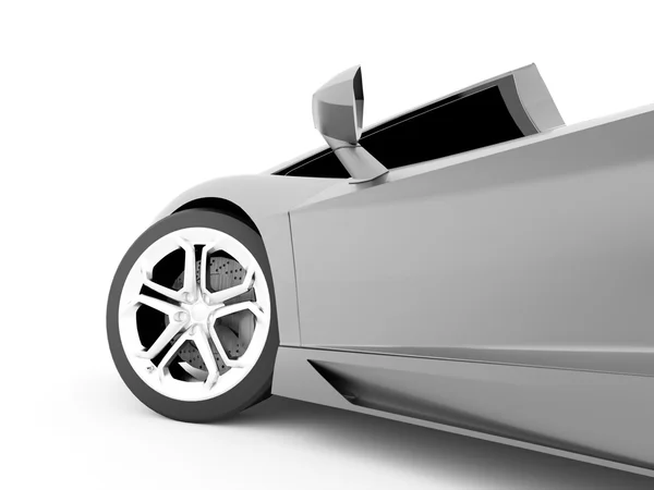 Race car detail rendered on white background — Stock Photo, Image