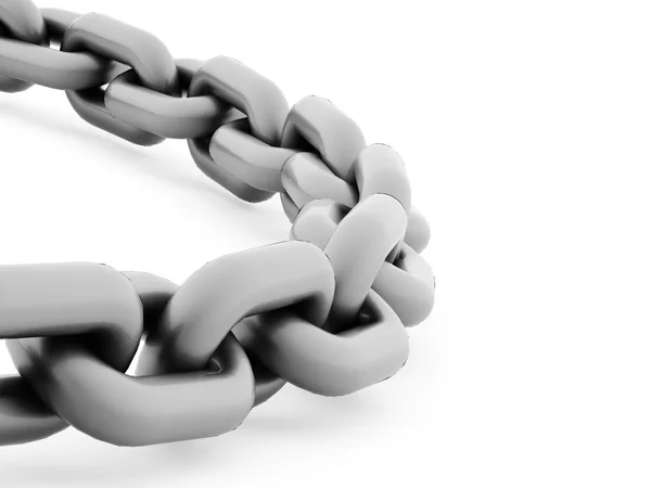 Chain concept rendered on white background — Stock Photo, Image